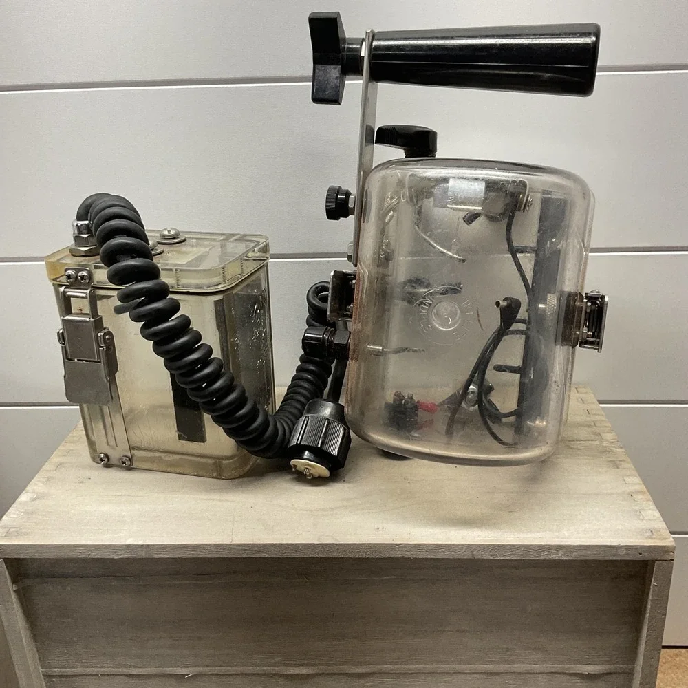 Vintage Underwater Camera Housing with Power Pack Samigon Filter Nikkor Hood